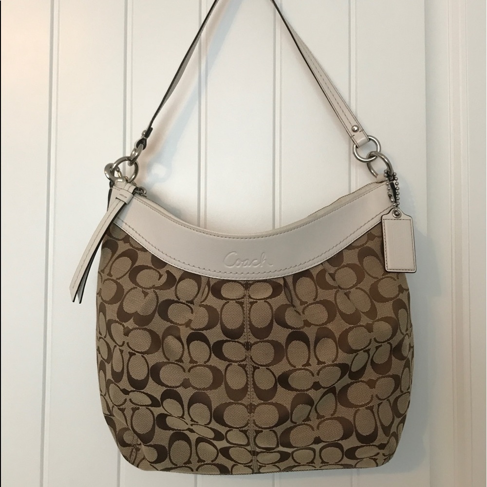 Coach Signature Jacquard and Leather Purse